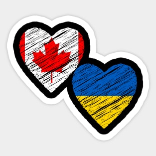 Canada support Ukraine Sticker